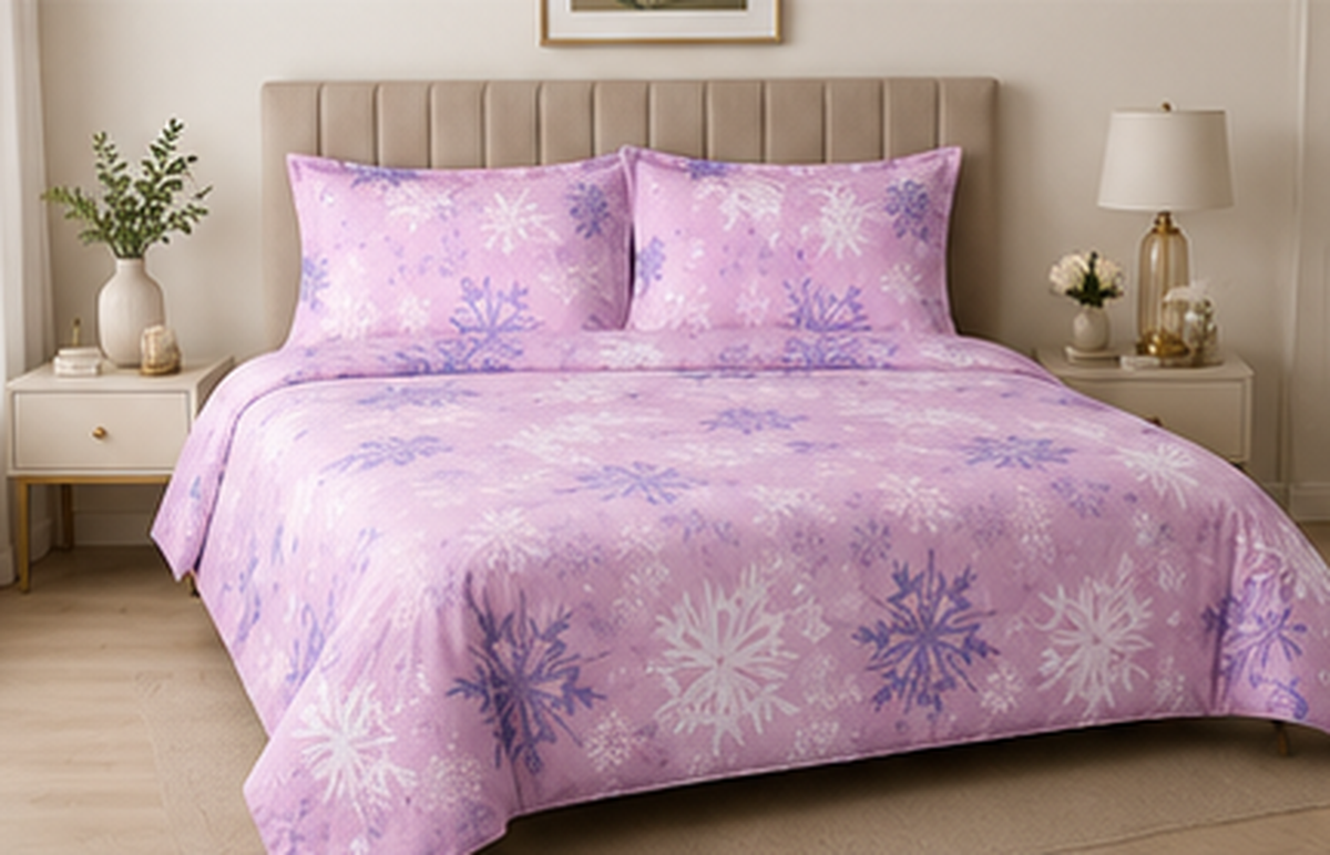 Lavender Snowfall Bed Set