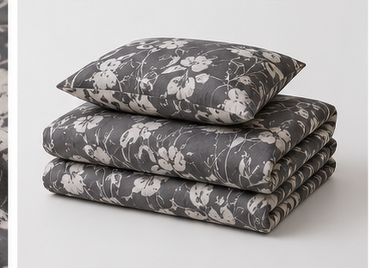 Monochrome Bloom Cotton Set