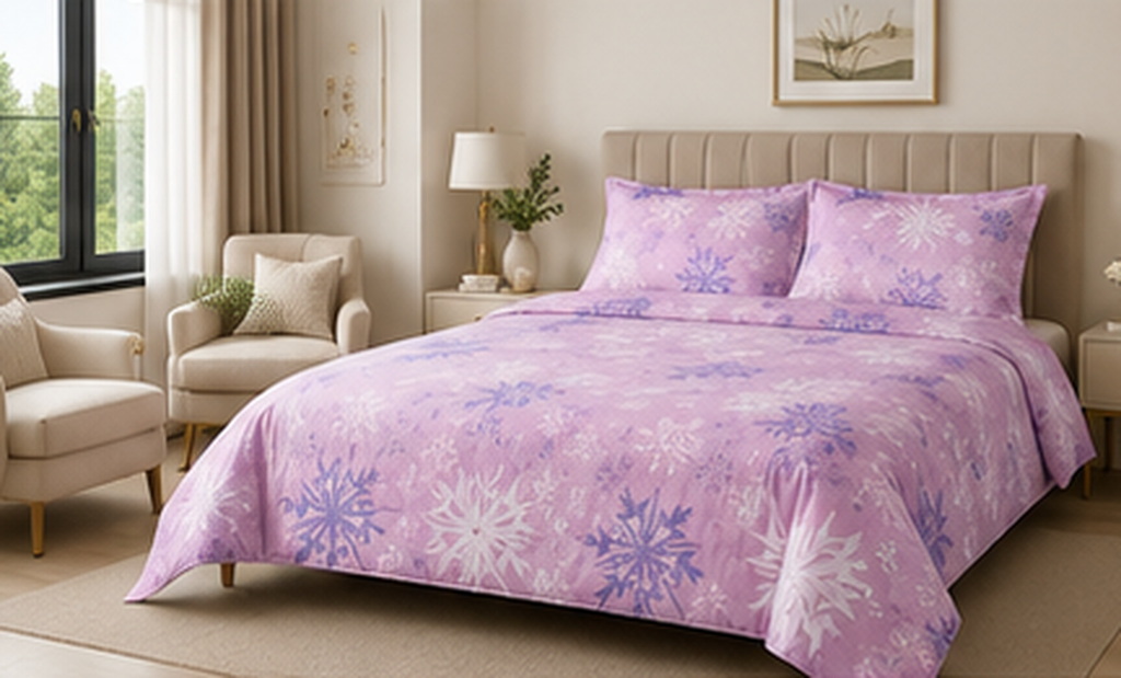 Lavender Snowfall Bed Set