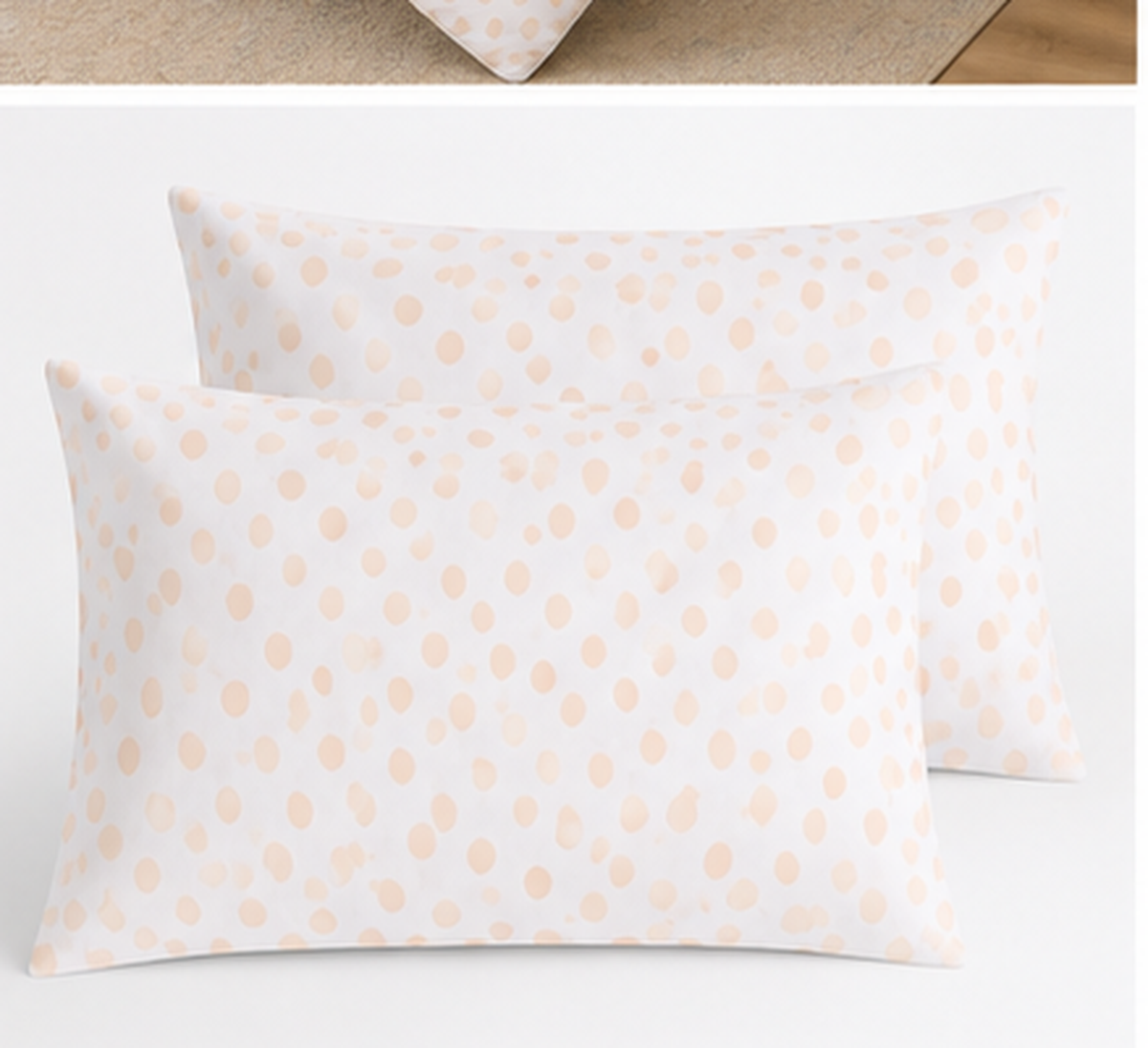 Cream Polka Dots Cotton Set