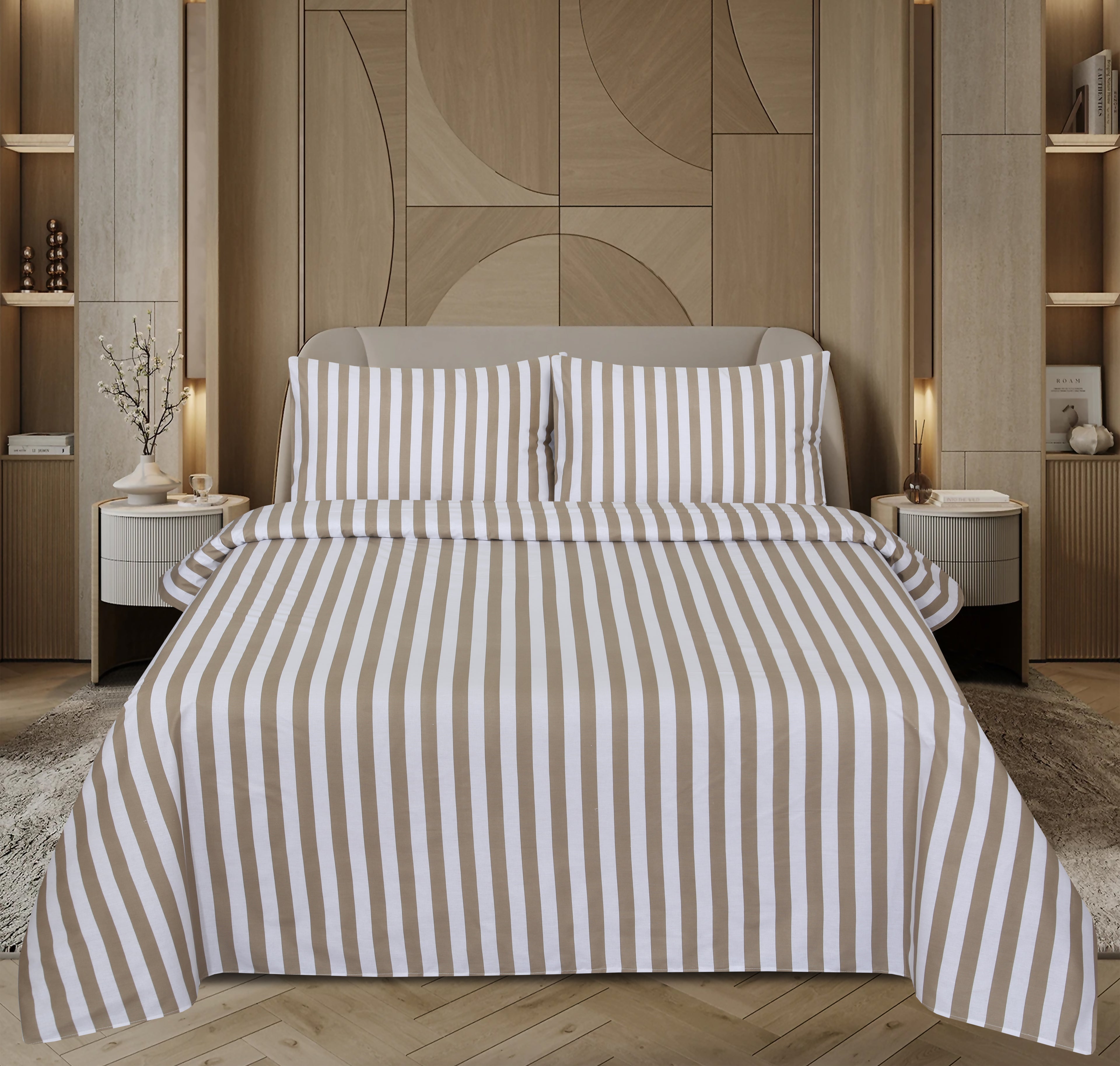 Cappuccino Strip Bed Sett