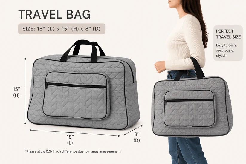 Ashiana Signature Quilt Bag(BROWNIE)