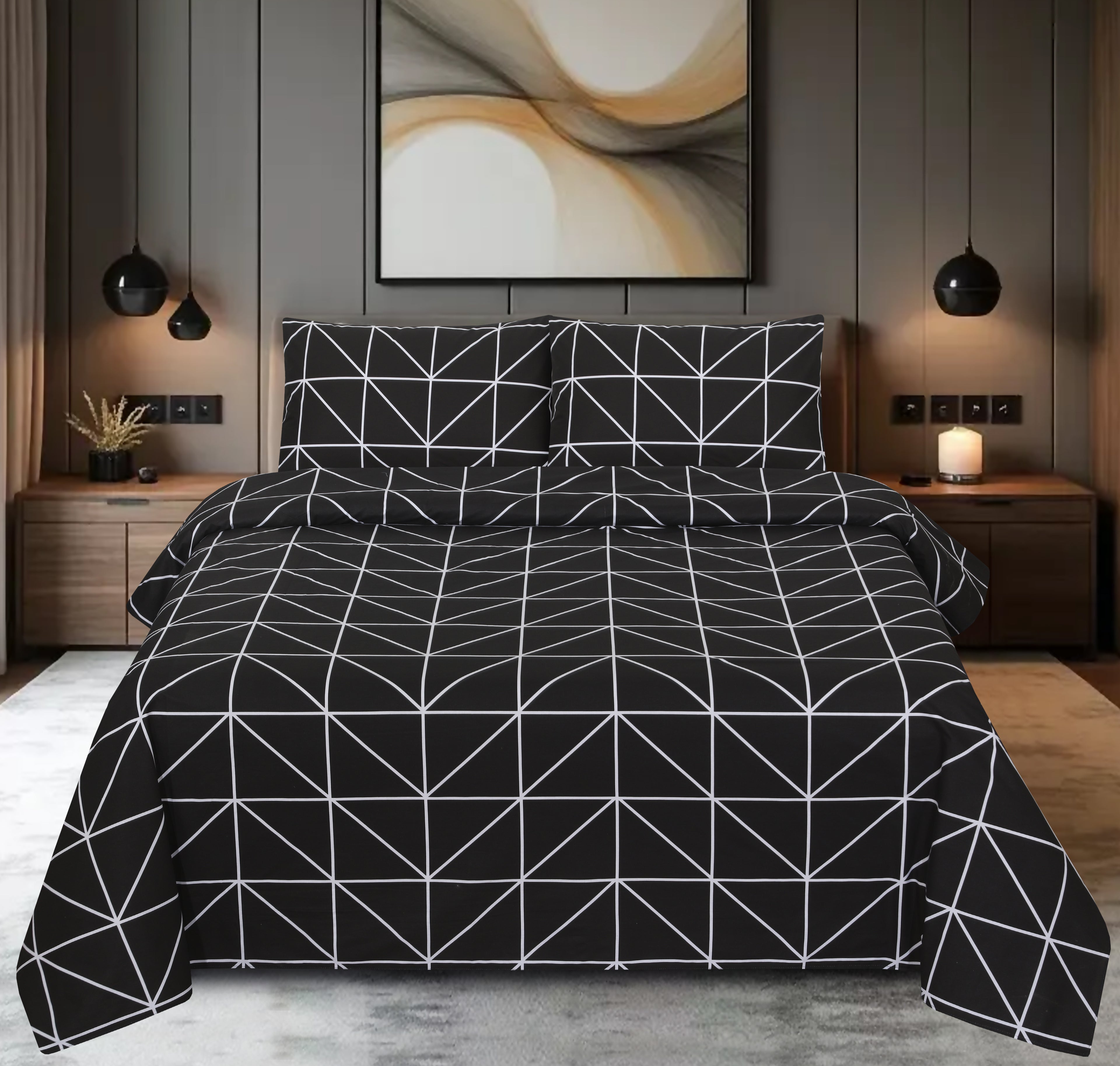 Vertex Geometric Bed Set