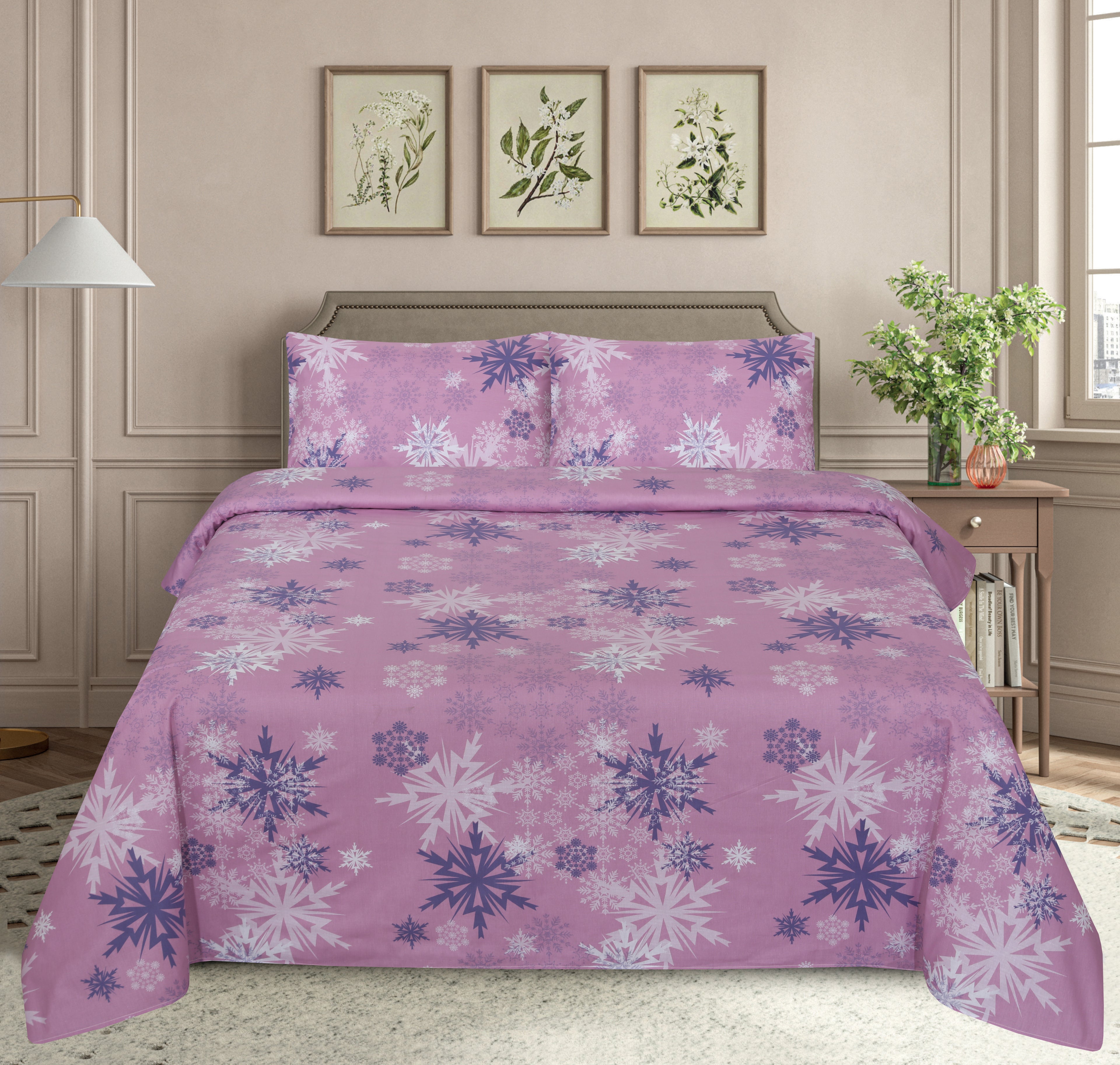 Lavender Snowfall Bed Set
