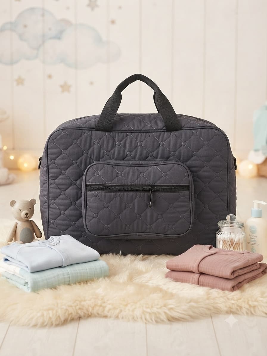 Ashiana Signature Quilt Bag(Navy)