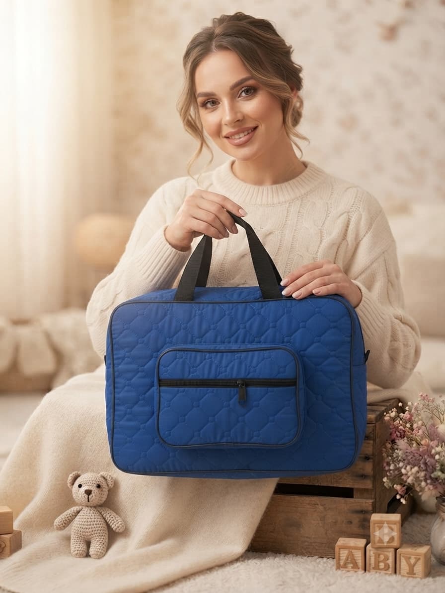 Ashiana Signature Quilt Bag(Blue)