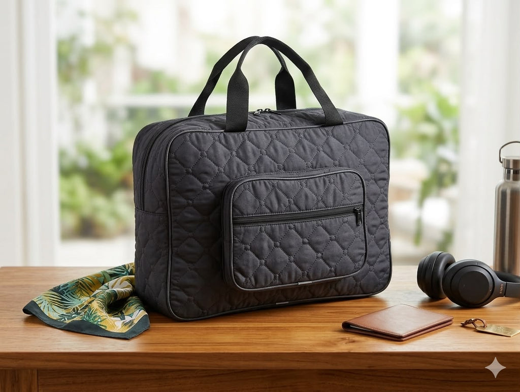 Ashiana Signature Quilt Bag(Grey)
